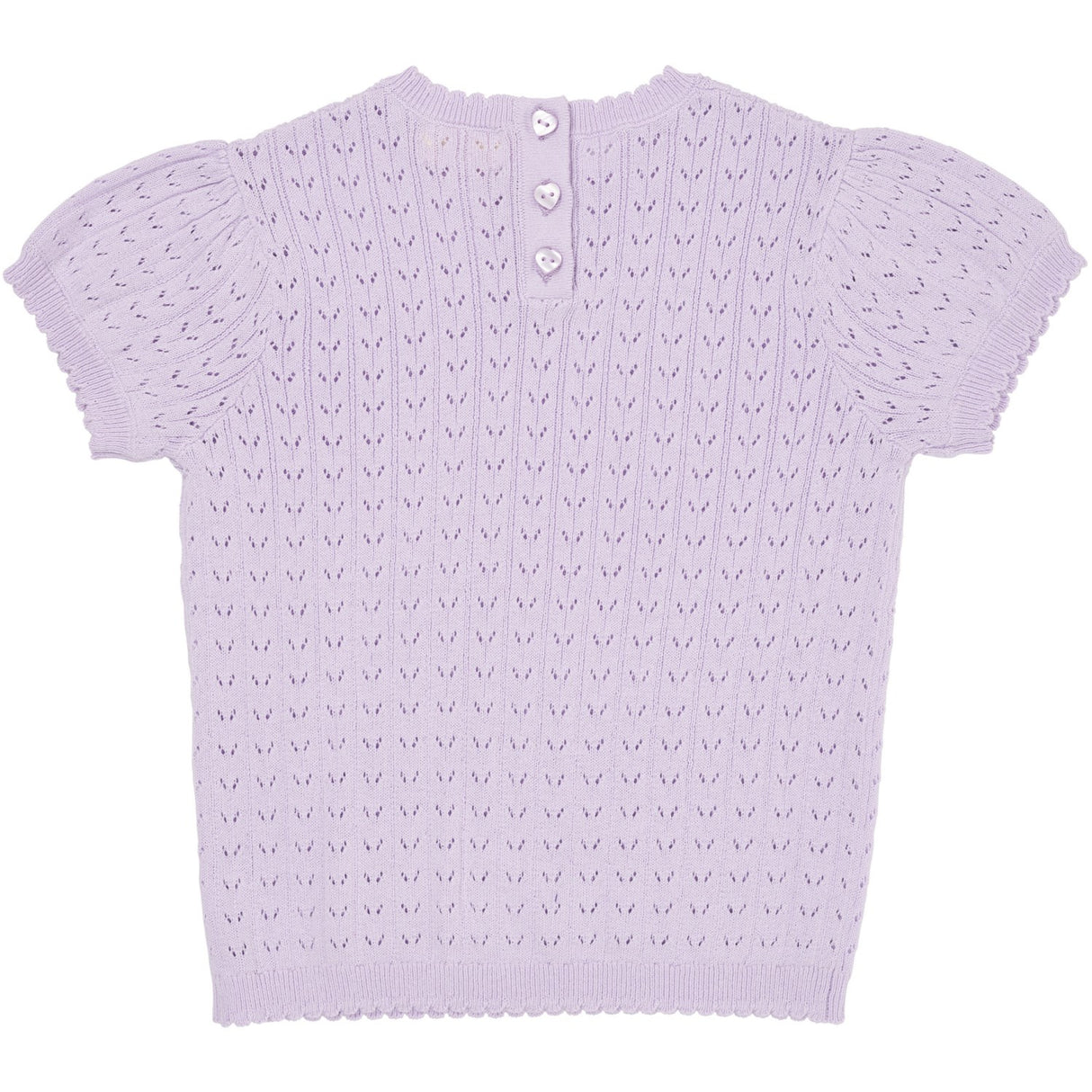 COPENHAGEN COLORS Lavendel Stickad Pointelle T-shirt