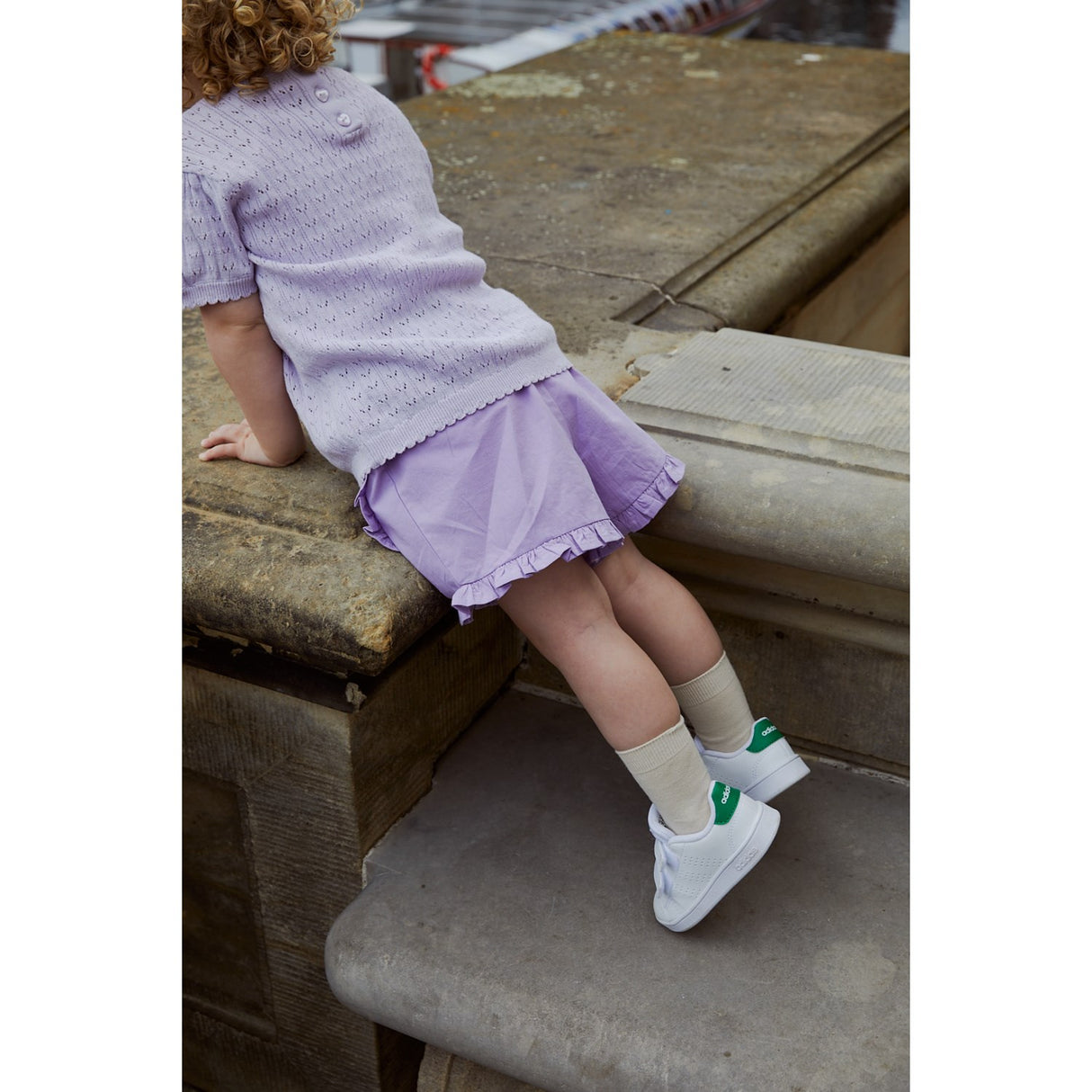 COPENHAGEN COLORS Lavendel Stickad Pointelle T-shirt