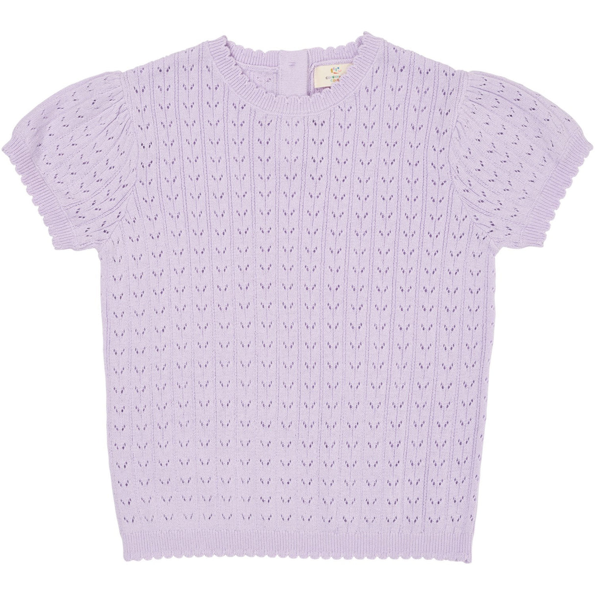 COPENHAGEN COLORS Lavendel Stickad Pointelle T-shirt