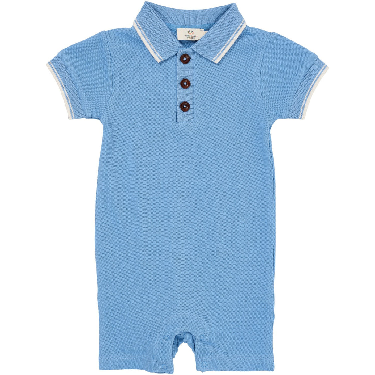 COPENHAGEN COLORS Sky Blue Comb. Pique Pikétröja Romper