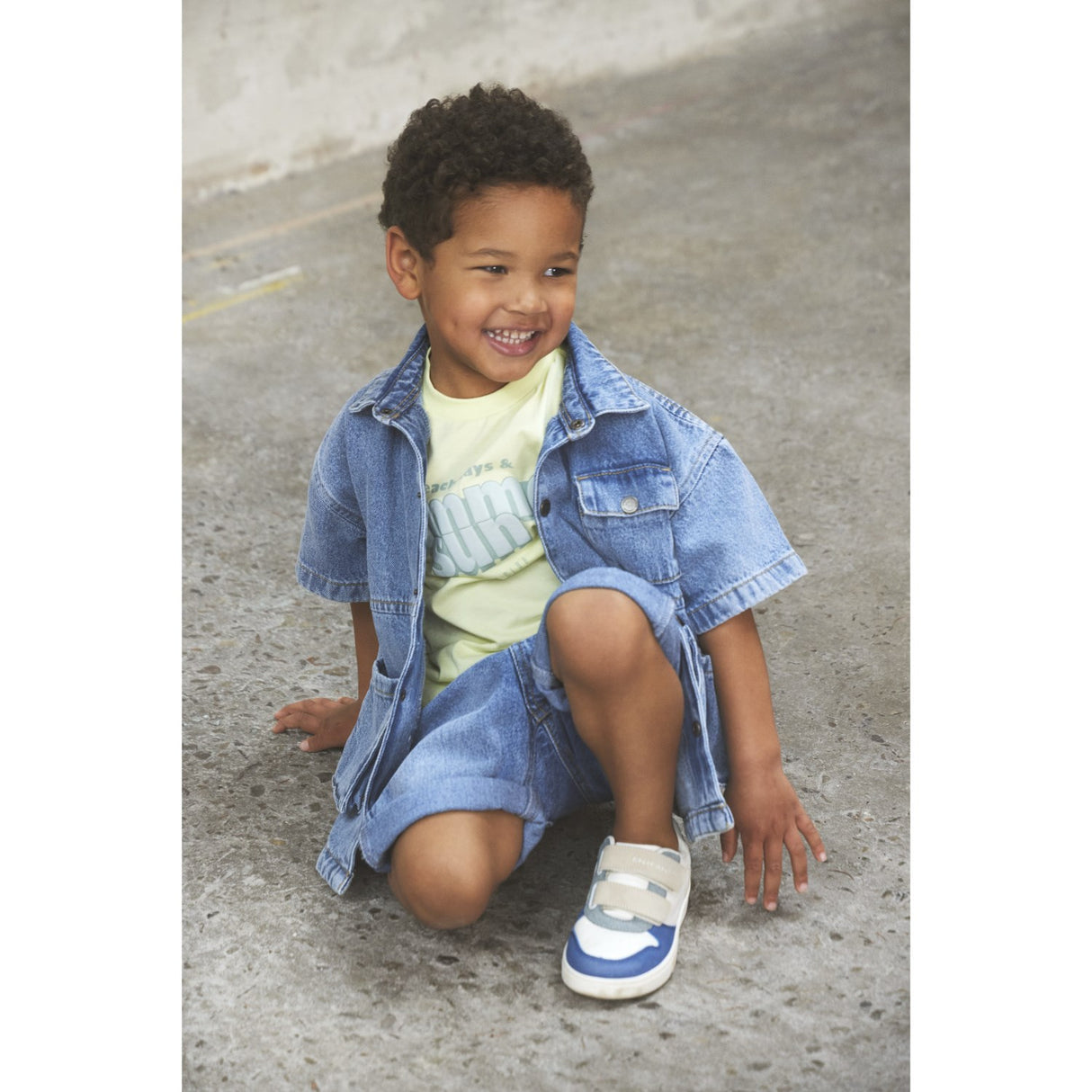 En Fant Ljus Denim Blue Shorts Bermuda Denim