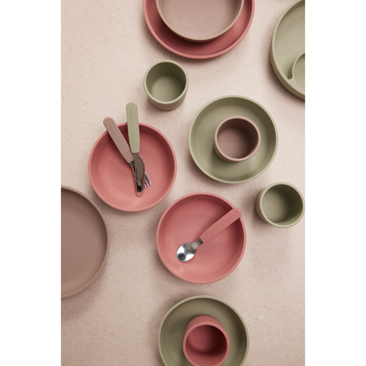 FILIBABBA Rose Silicone Skåle 2-Pack