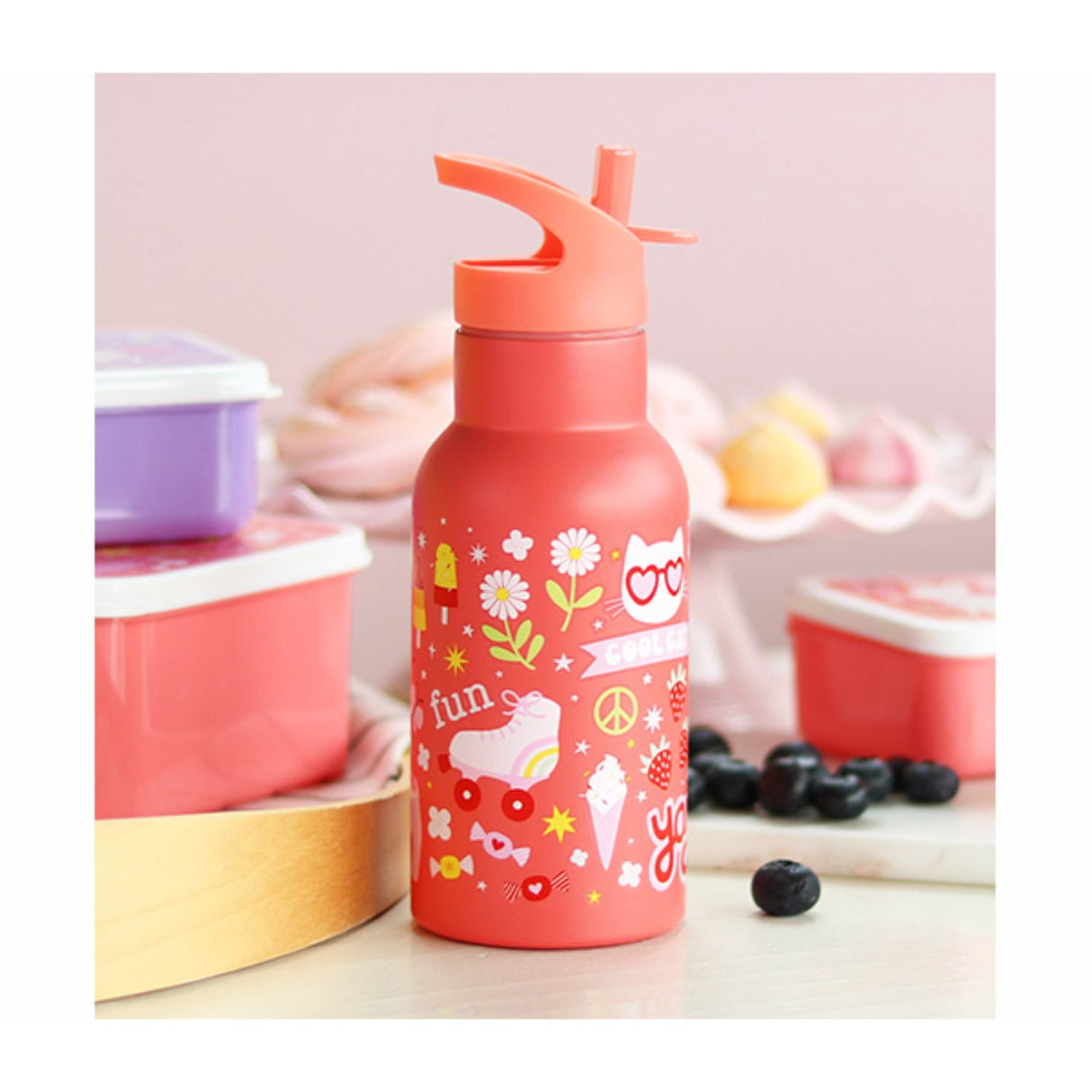 A Little Lovely Company Fun Rostfritt Stål Vattenflaska