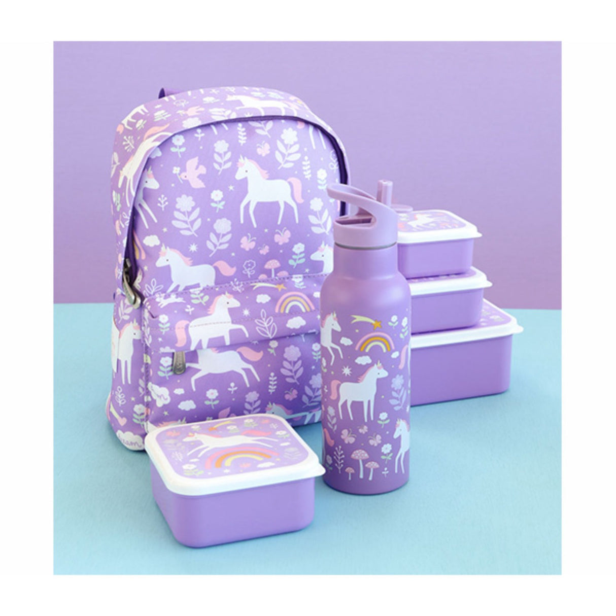 A Little Lovely Company Unicorn Dreams Xl Rostfritt Stål Vattenflaska