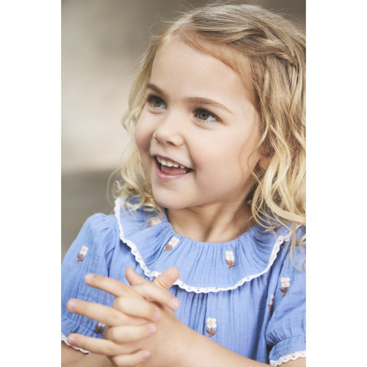 En Fant Infinity Klänning Broderi Muslin