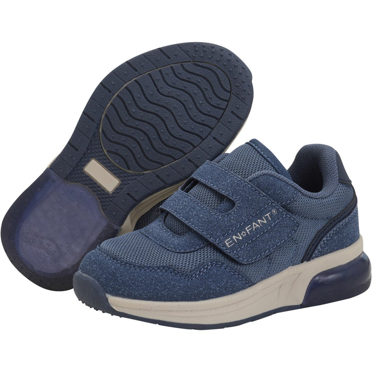 En Fant Vintage Indigo Sneakers Kardborreband w. Ljus