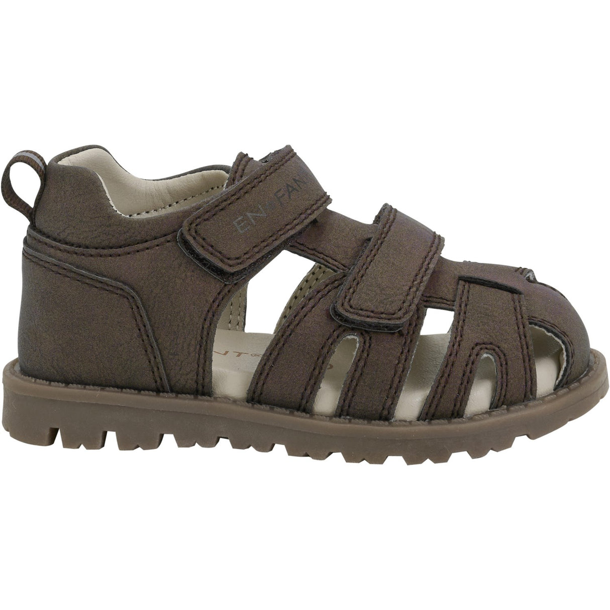 En Fant Chocolate Brown Sandal Kardborreband