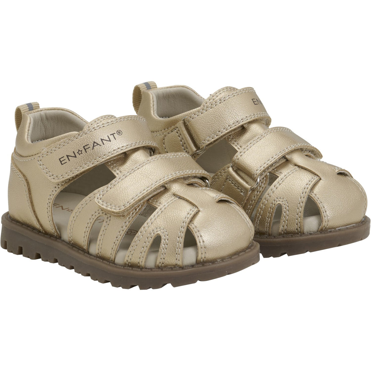 En Fant Champagne Beige Sandal Kardborreband