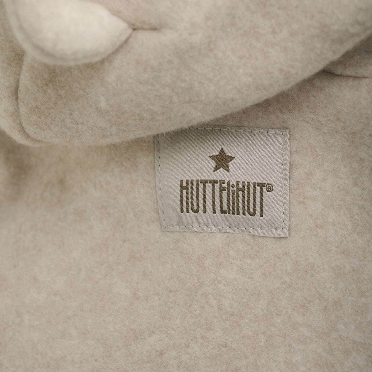 Huttelihut Camel Melange Jacka Ears Bomull Fleece