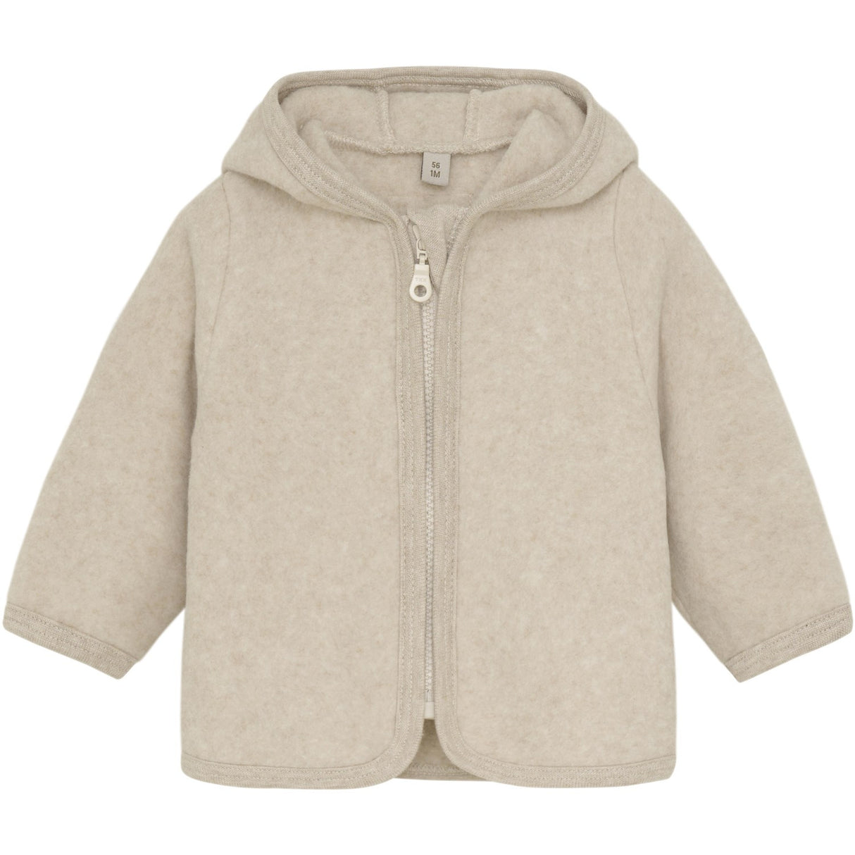 Huttelihut Camel Melange Jacka Ears Bomull Fleece