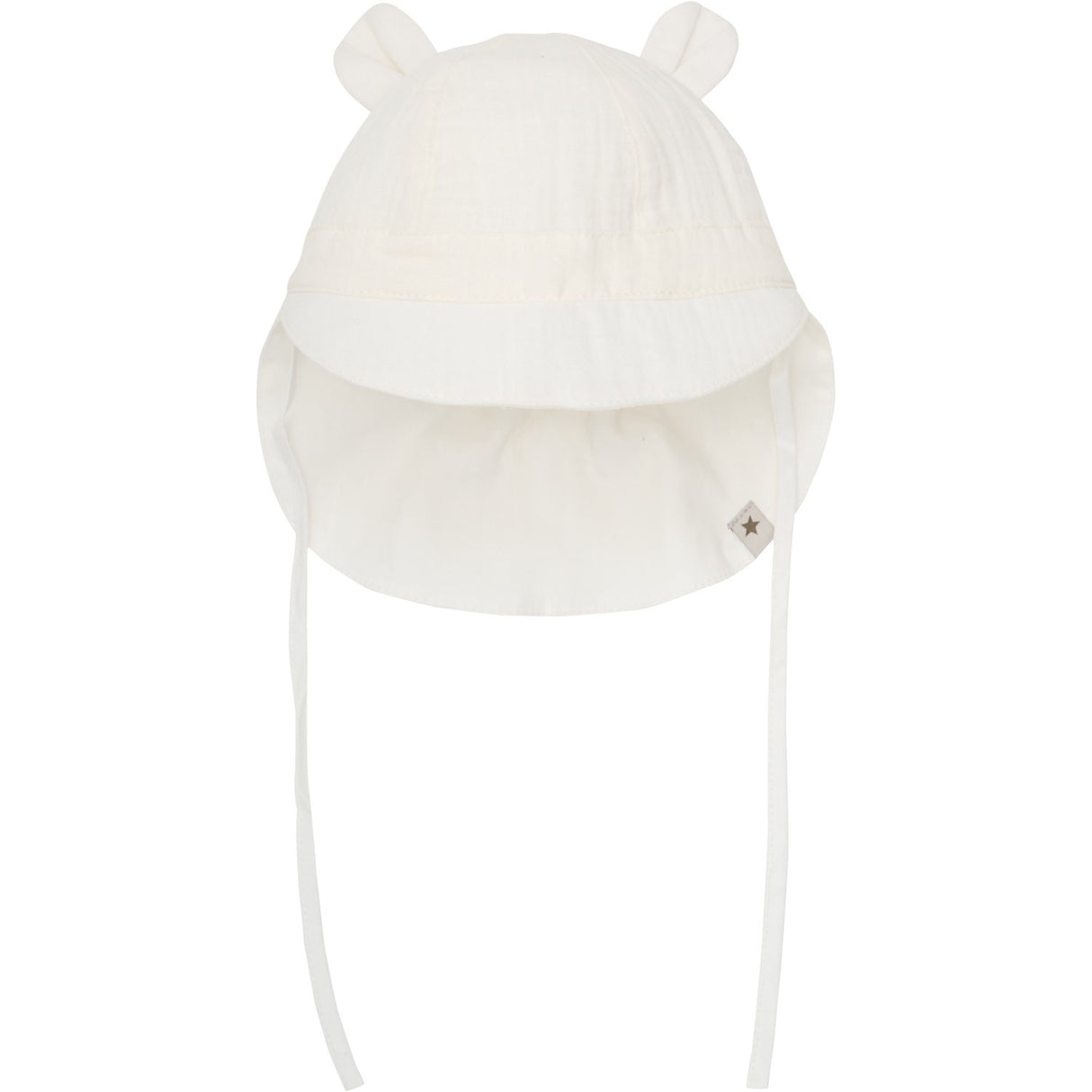 Huttelihut Antique White Summer Mössa Ears Muslin