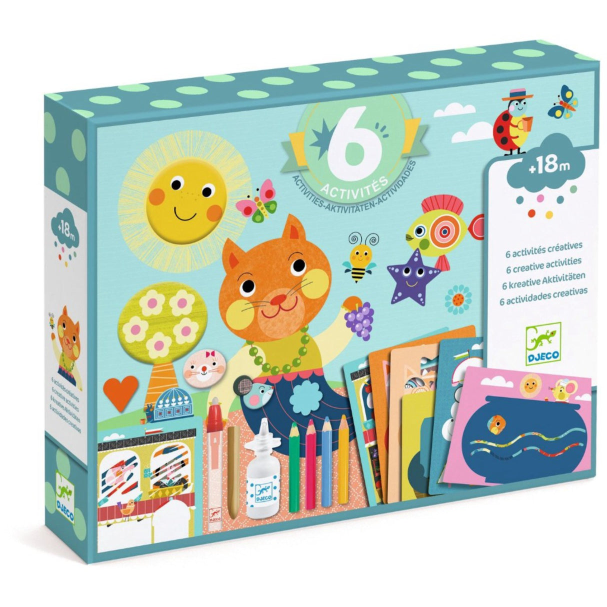 Djeco Kreativt aktivitetssæt, Kat och hendes venner