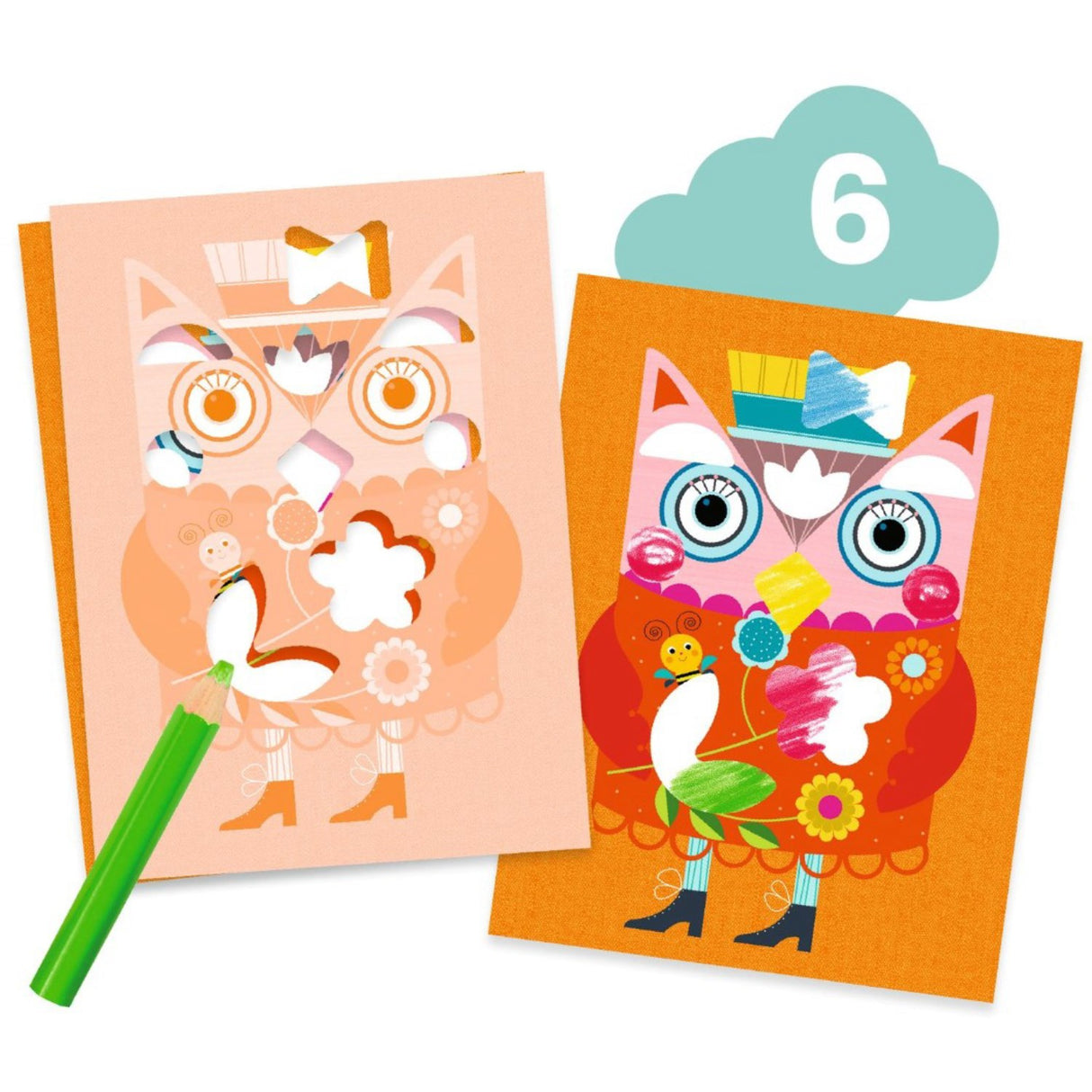 Djeco Kreativt aktivitetssæt, Kat och hendes venner