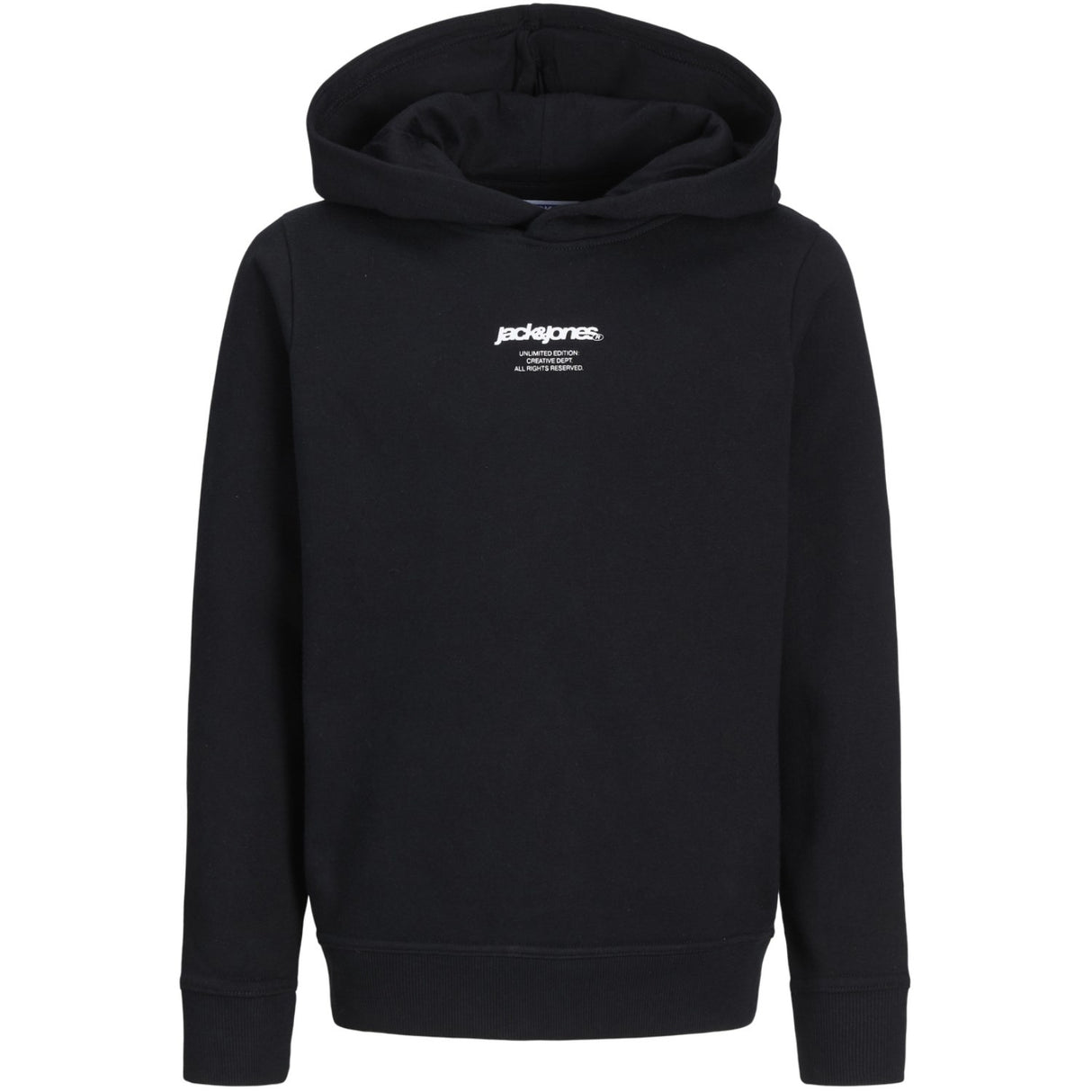 Jack & Jones Junior Black Tarmac Camo Back Print Hoodies