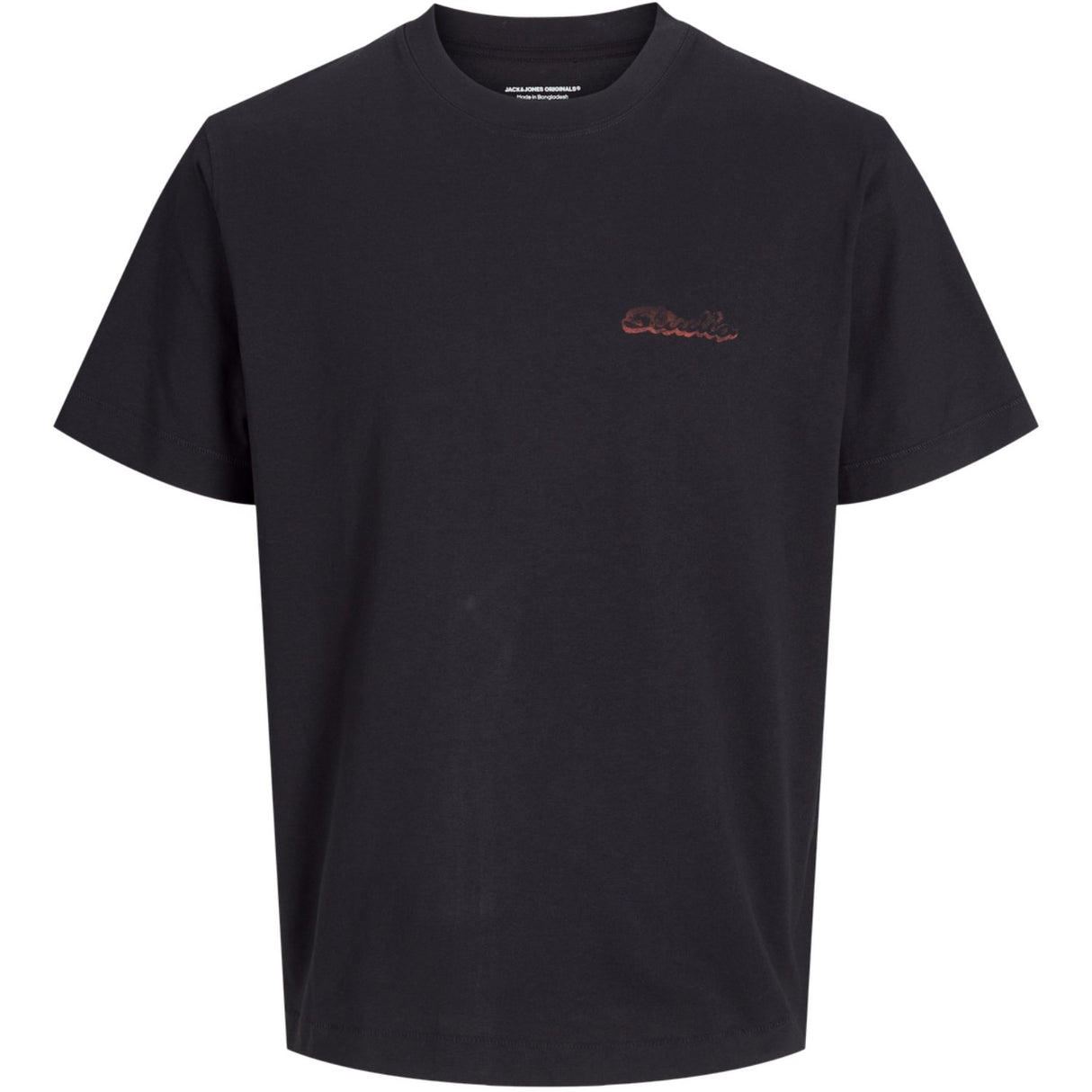 Jack & Jones Junior Black Retiro Back T-Shirt Crew Neck