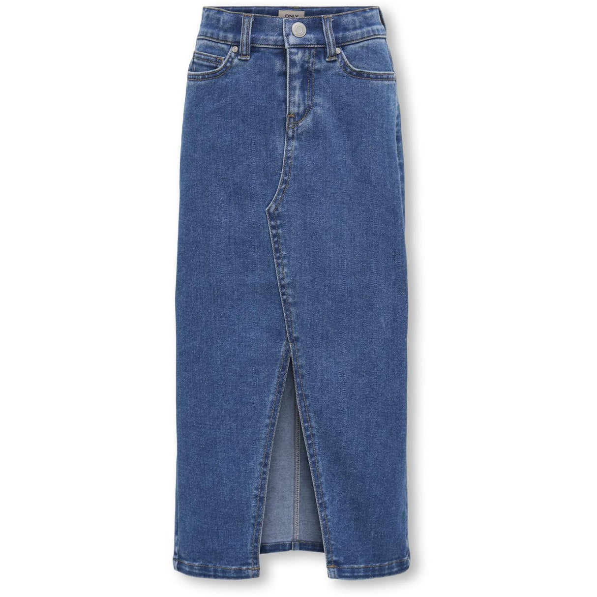 kids ONLY Medium Blue Denim Siri Front Slit Kjol Denim
