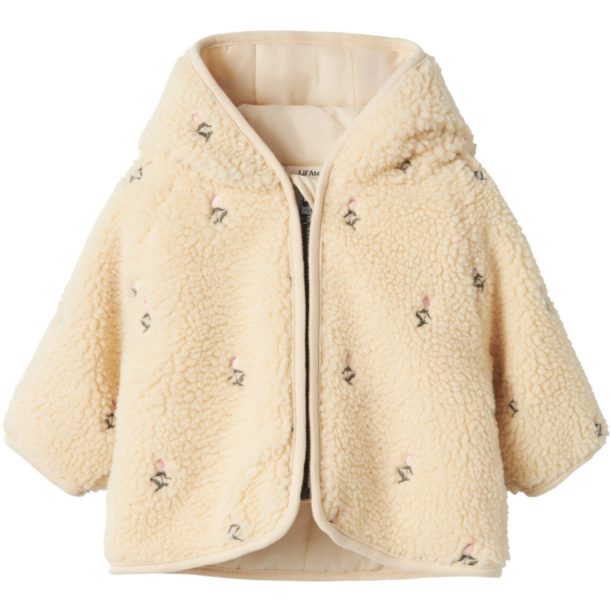 Lil'Atelier Bleached Sand Nalo Loose Sherpa Jacka