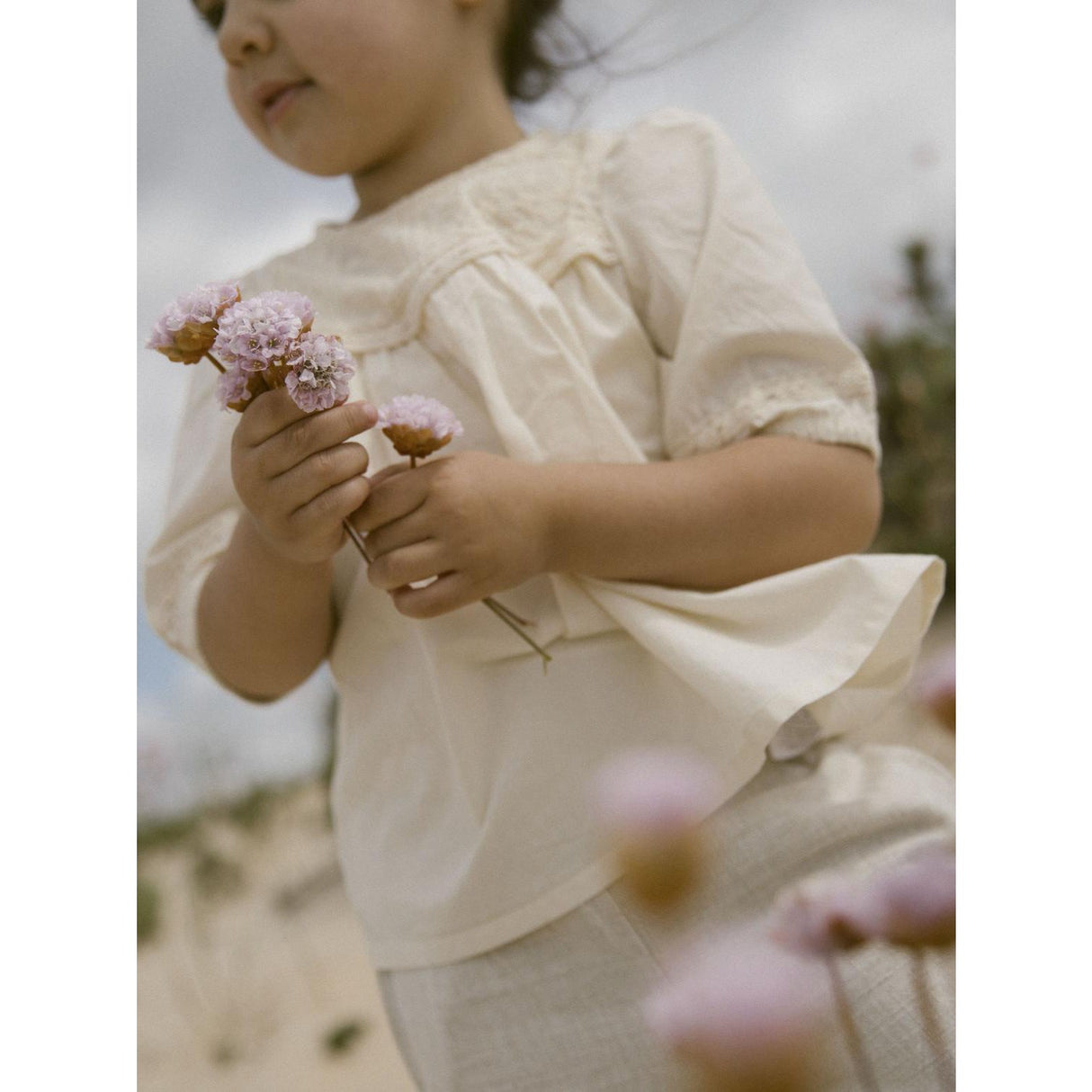 Lil'Atelier Turtledove Daisy Loose Skjorta