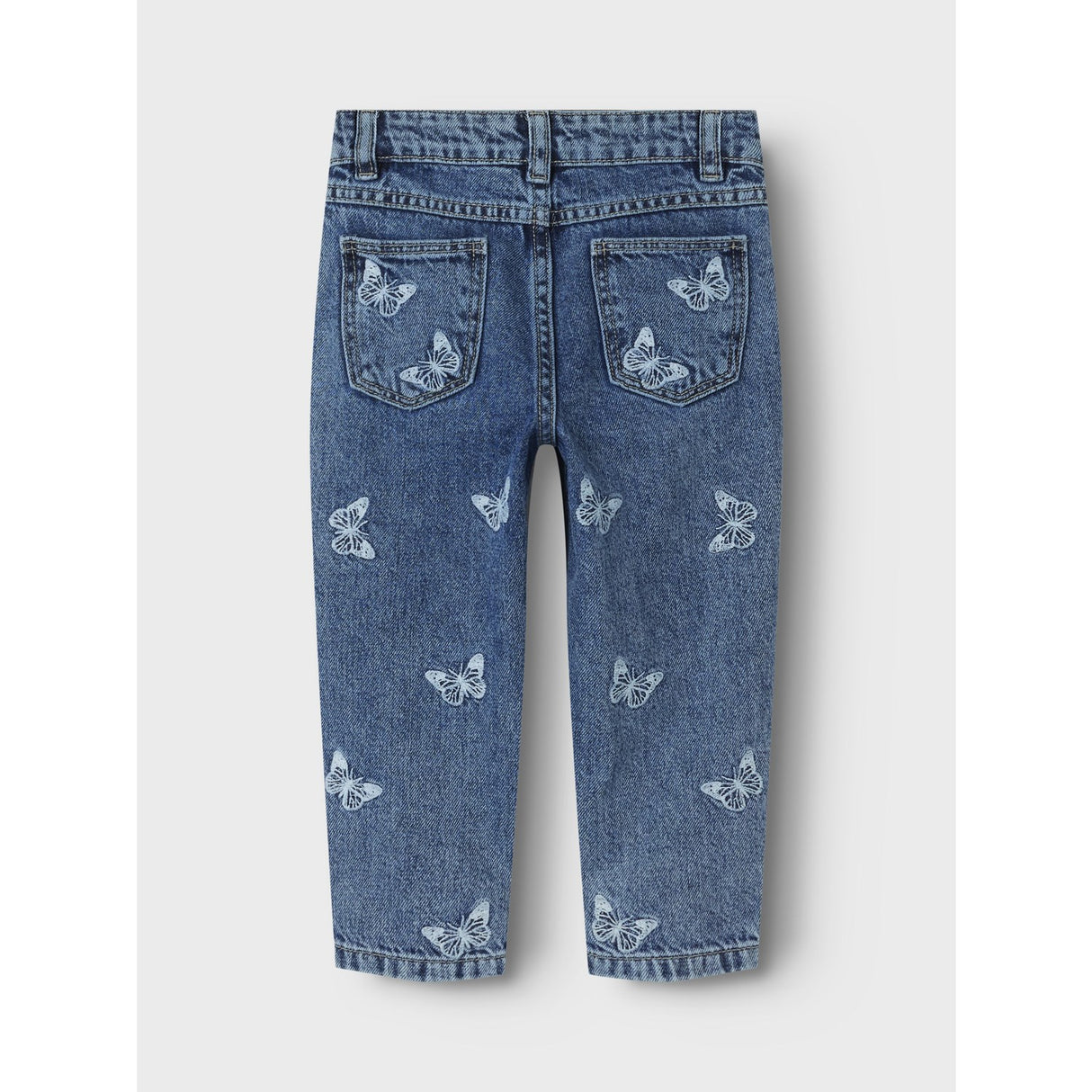 Name It Medium Blue Denim Butterfly Bella Mom Embroidery Jeans