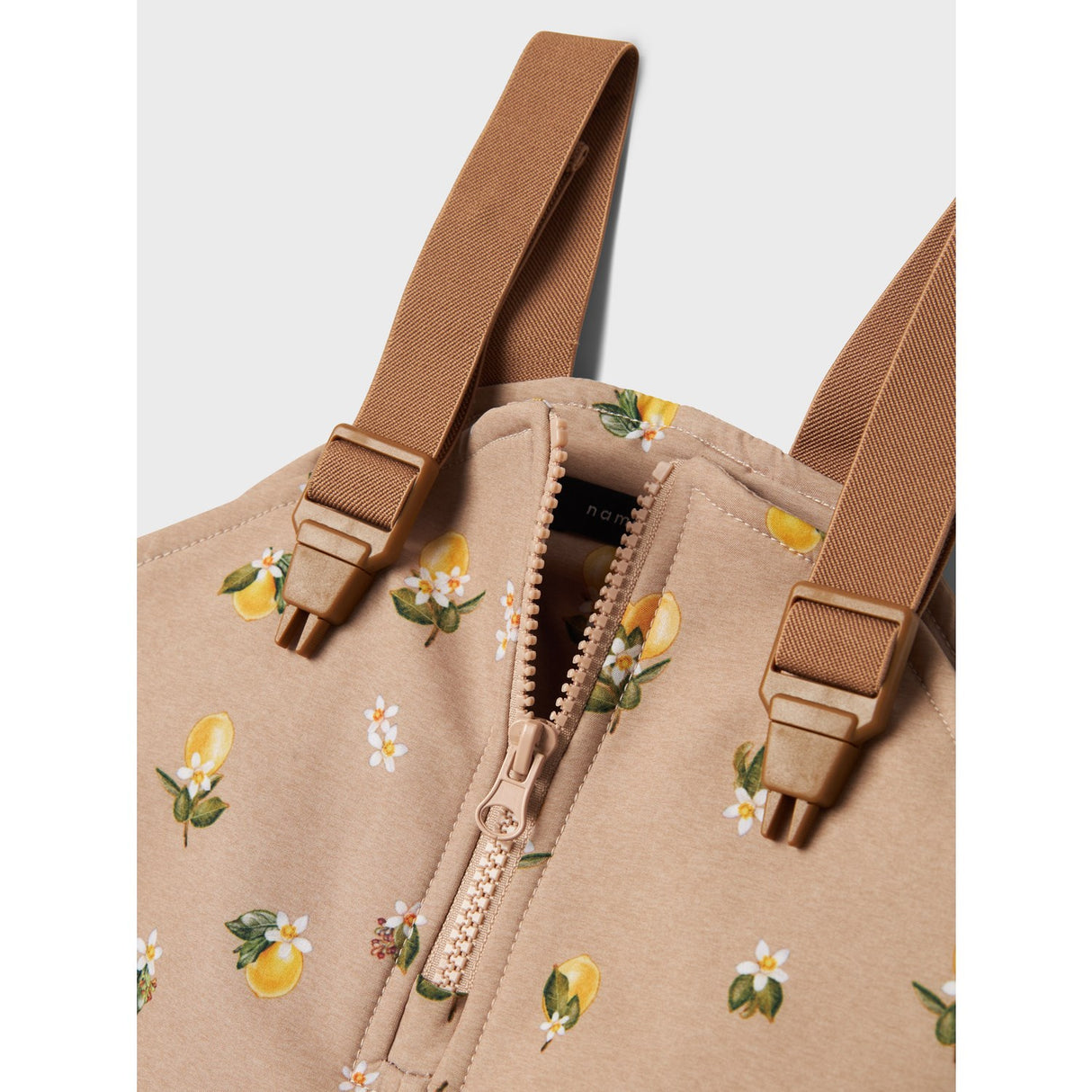 Name It Light Taupe Lemons Alfa08 Softshell Byxor AOP Fo