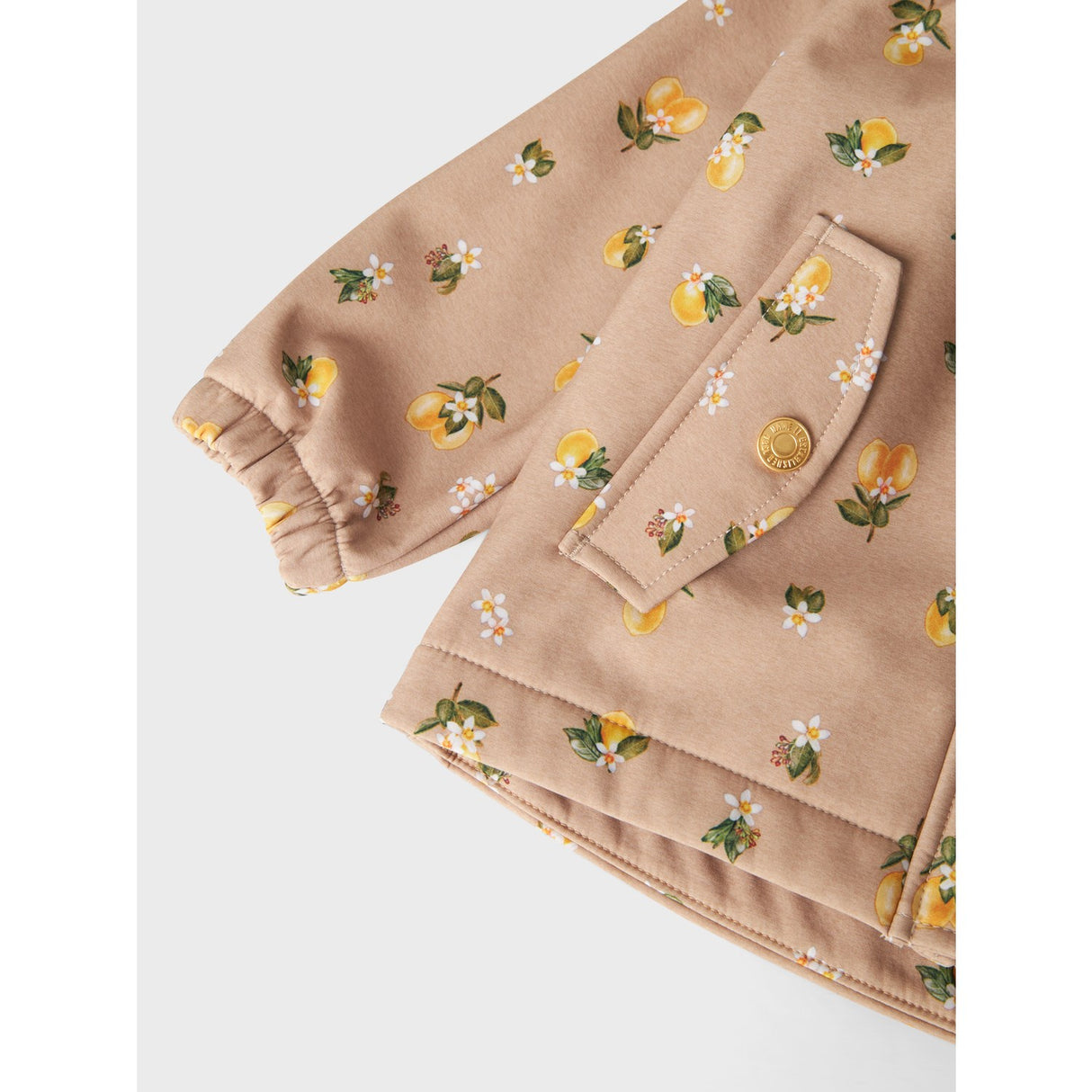 Name It Light Taupe Lemons Alfa08 Softshell A-Shape Jacka Fo