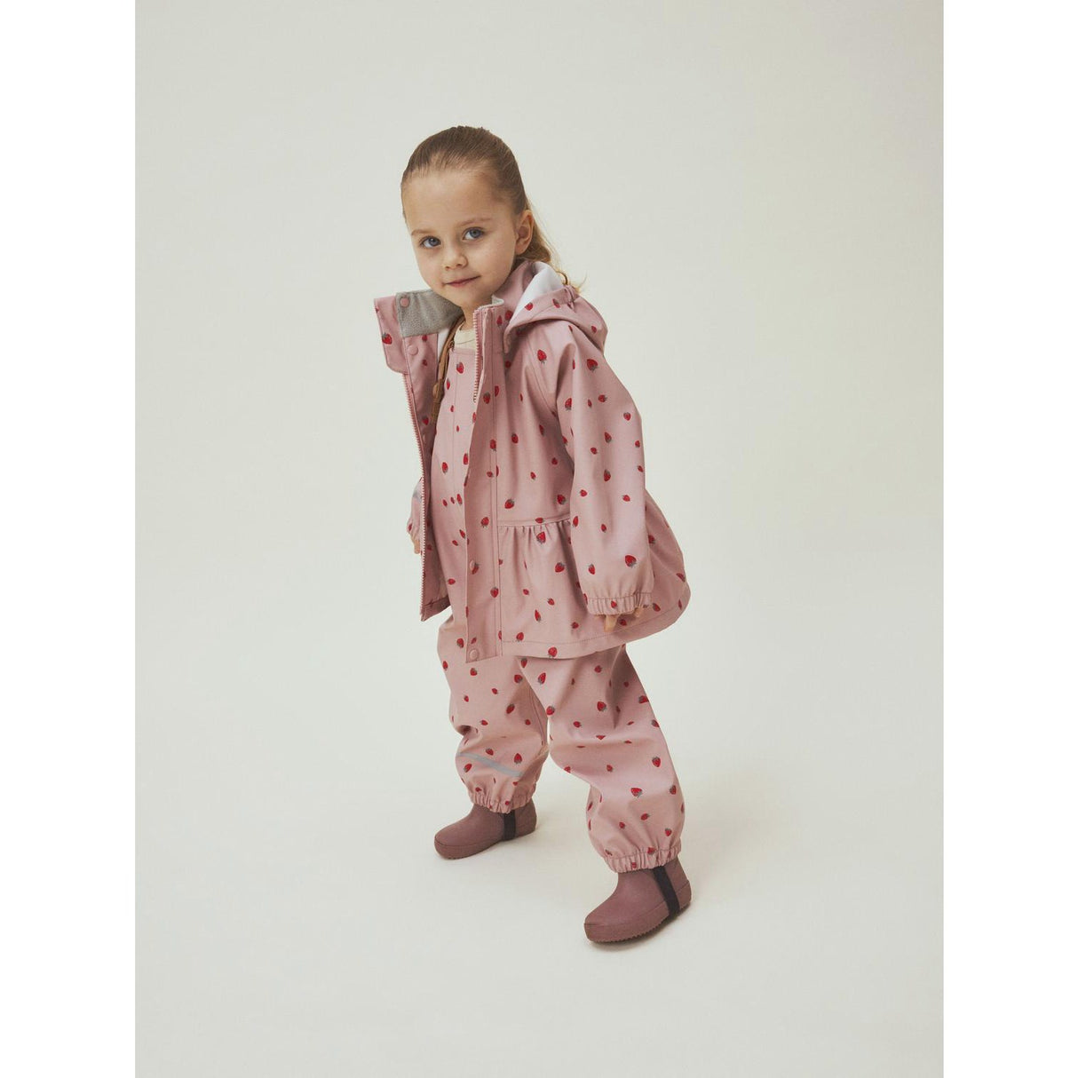 Name It Pale Mauve Strawberry Dry10 Regnset AOP Fo