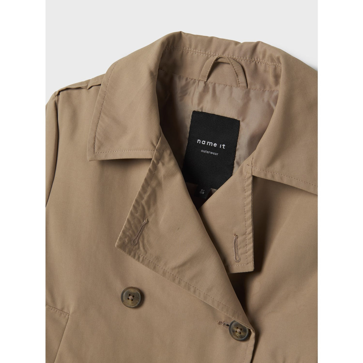 Name It Savannah Tan Madelin Trenchcoat Kort
