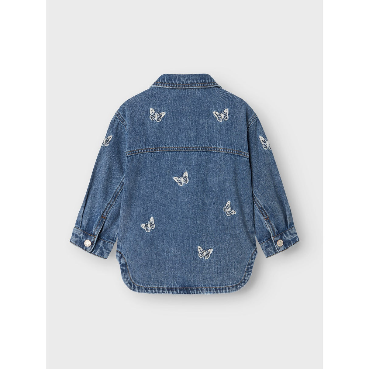 Name It Medium Blue Denim Butterfly Nina Embroidery Denim Jacka