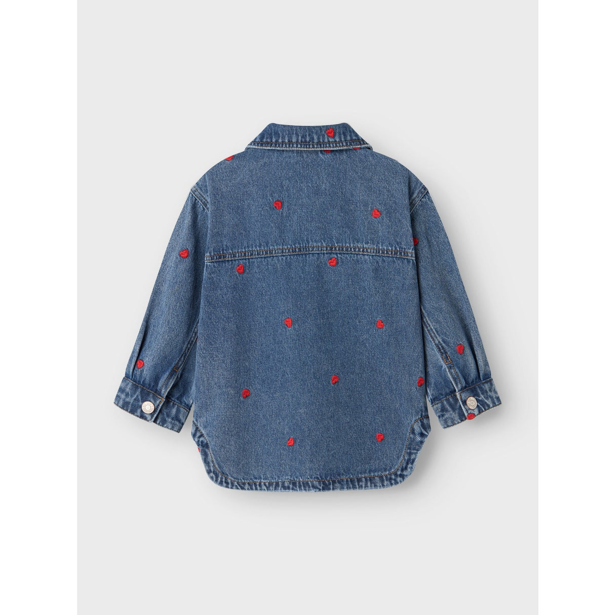 Name It Medium Blue Denim Heart Nina Embroidery Denim Jacka