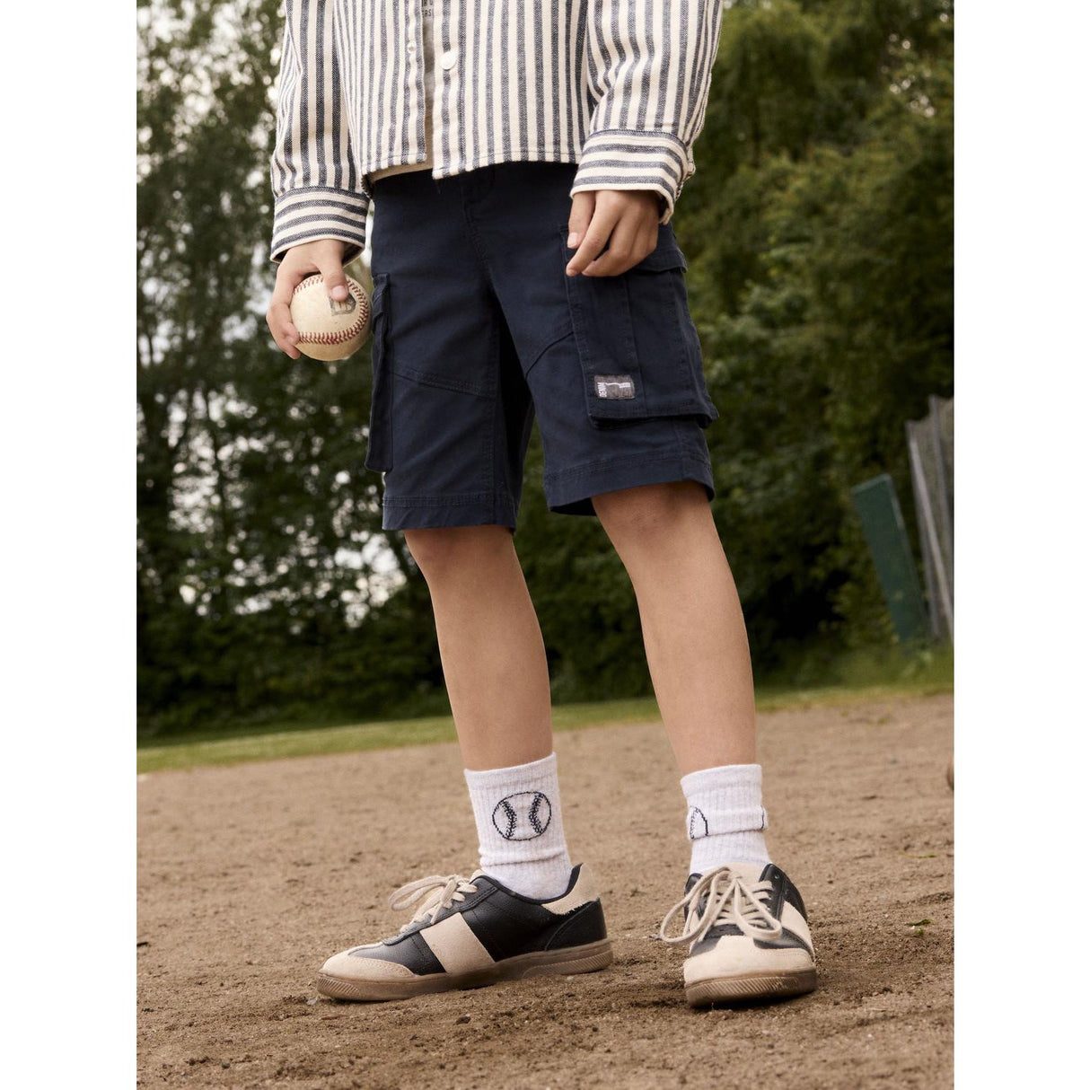 Name It Light Grey Melange Bright White Dale 2-Pack Strumpor