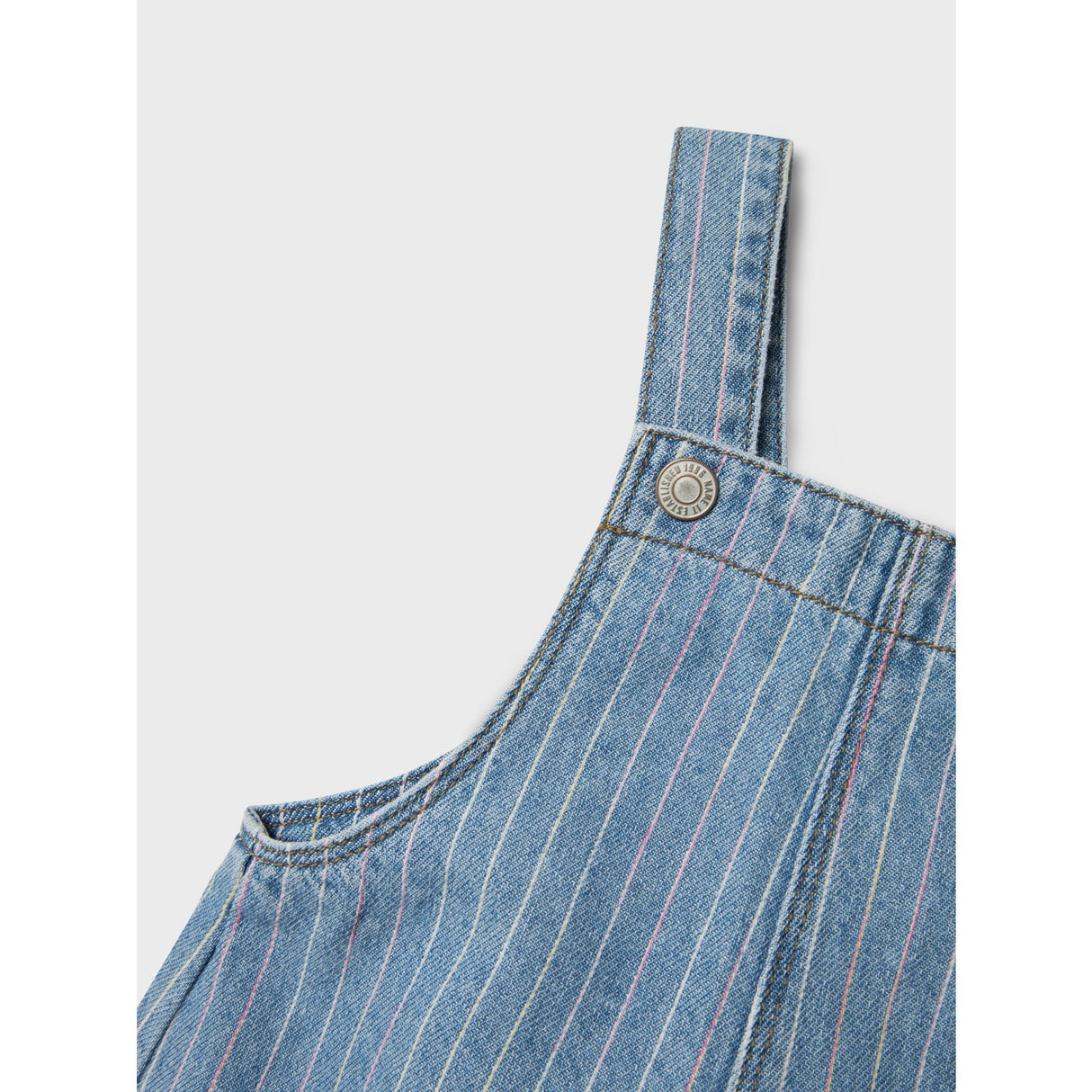 Name It Light Blue Denim Multi Macie Stripe Denim Spencer Klänning
