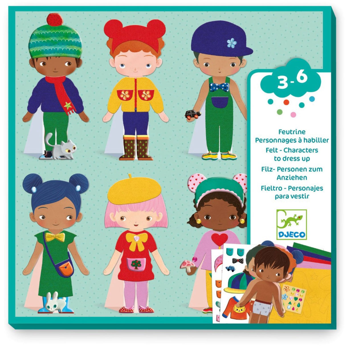 Djeco kreativa collage, klä upp