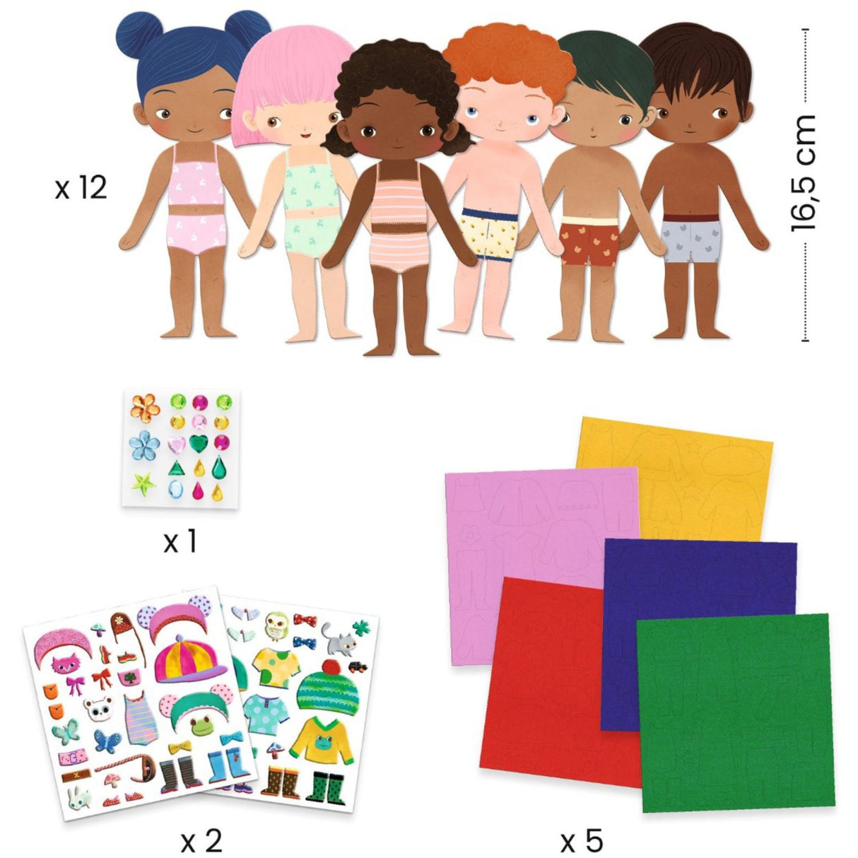 Djeco kreativa collage, klä upp