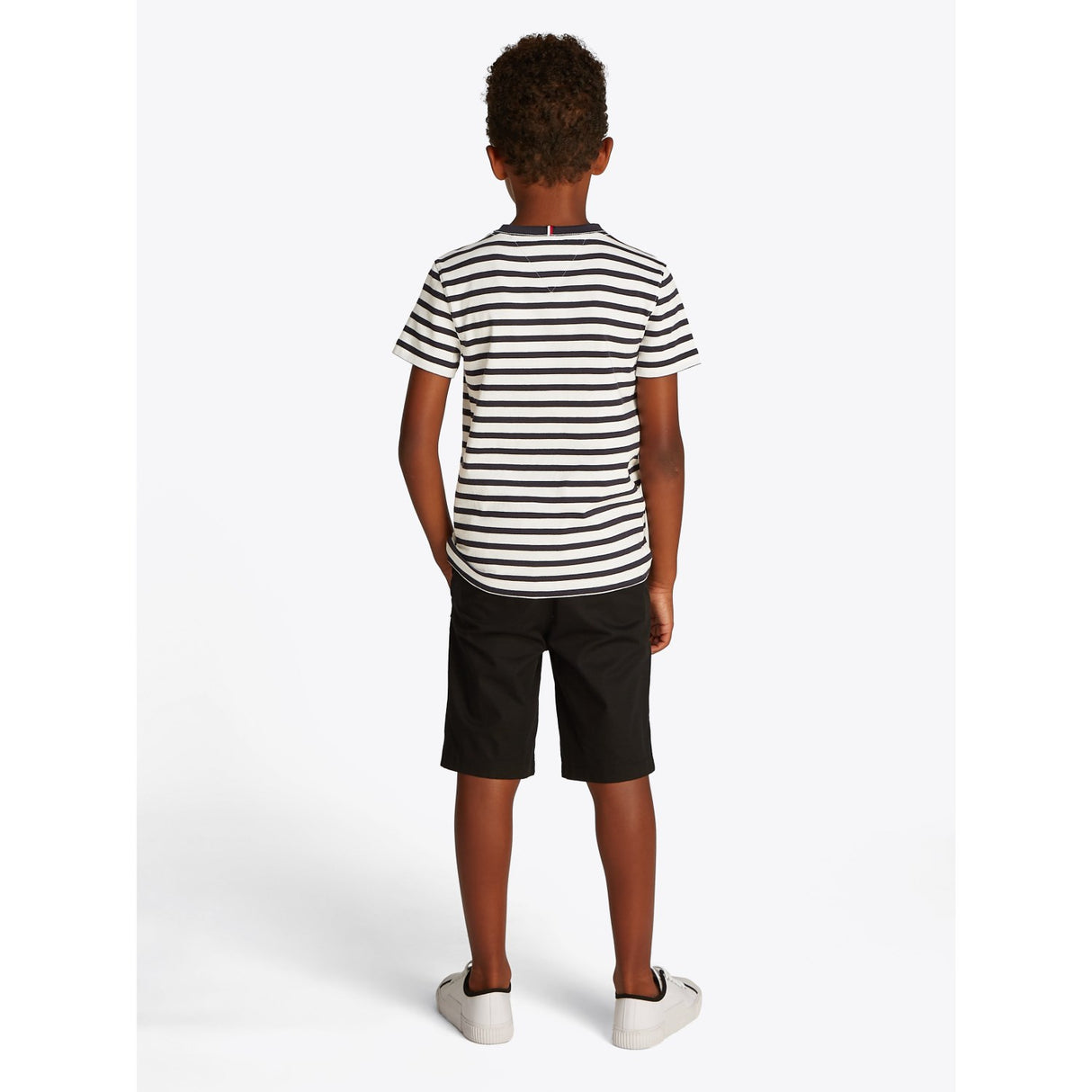 Tommy Hilfiger Dark Night Navy White Breton Stripe Essential Bomull Reg T-Skjorta