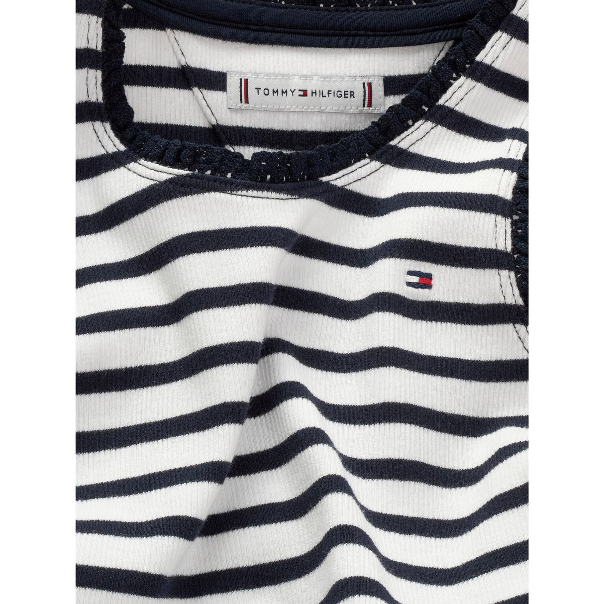 Tommy Hilfiger Dark Night Navy Stripes Essential Rib Lace Tank Topp