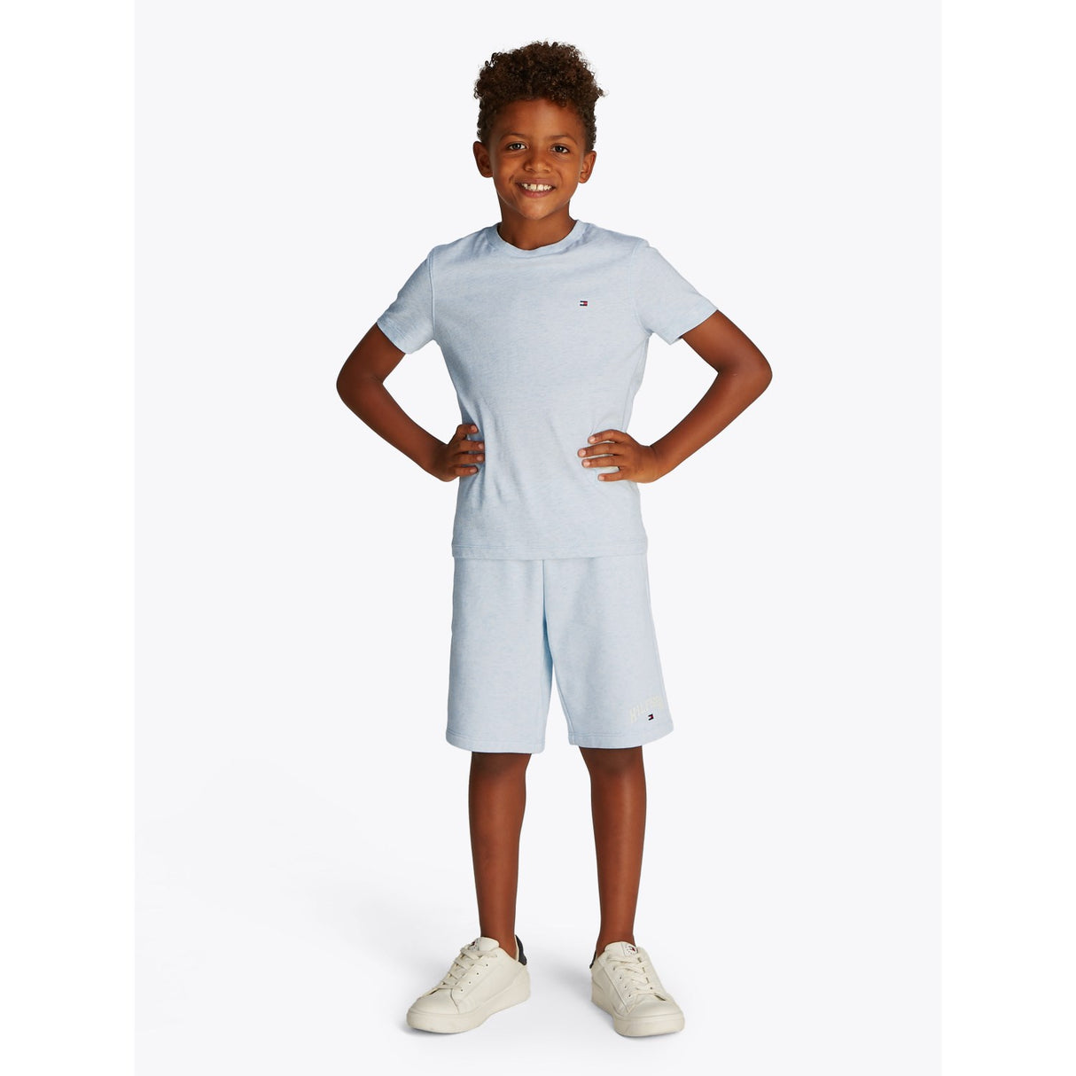 Tommy Hilfiger Breezy Blue Heather Essential Bomull Reg T-Skjorta