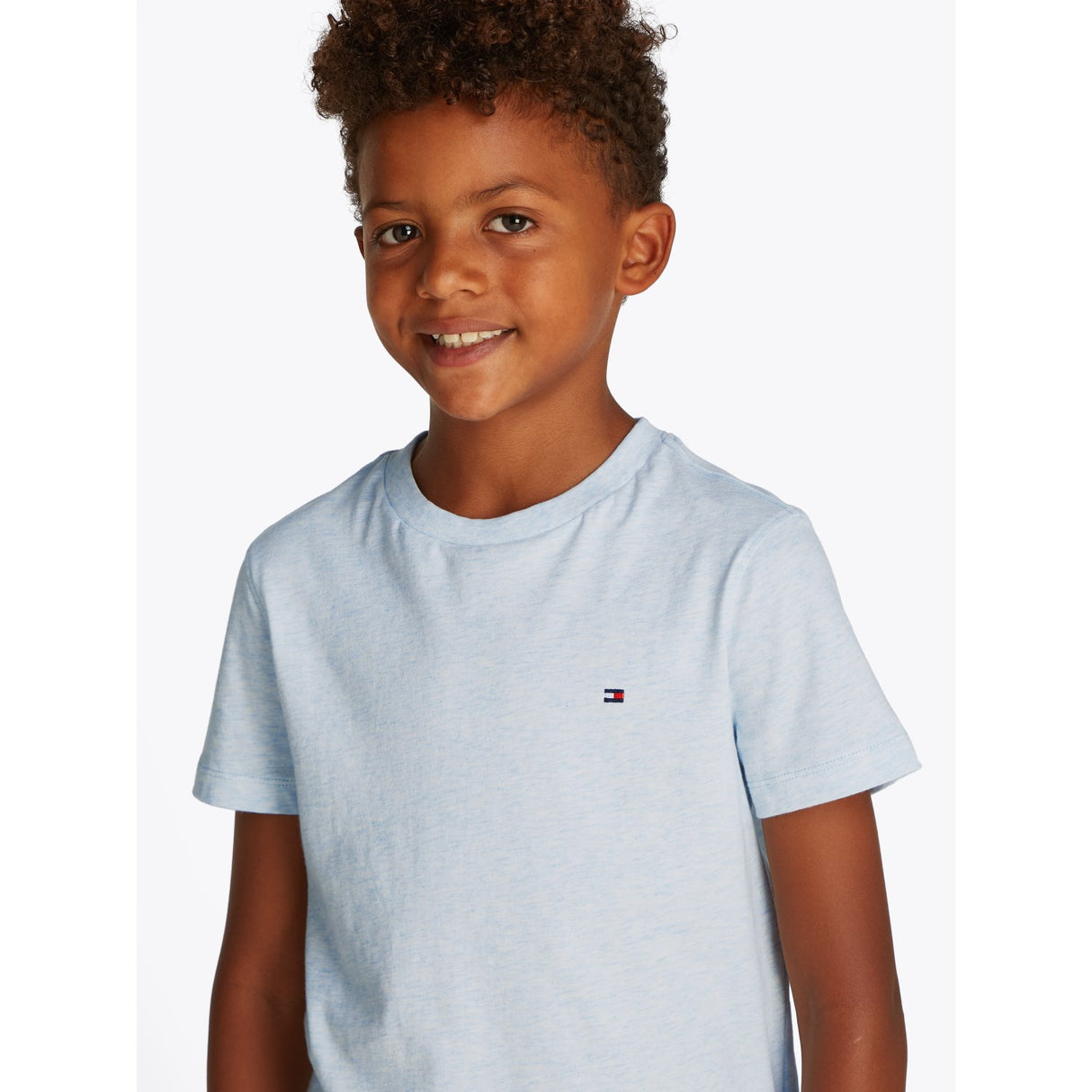 Tommy Hilfiger Breezy Blue Heather Essential Bomull Reg T-Skjorta