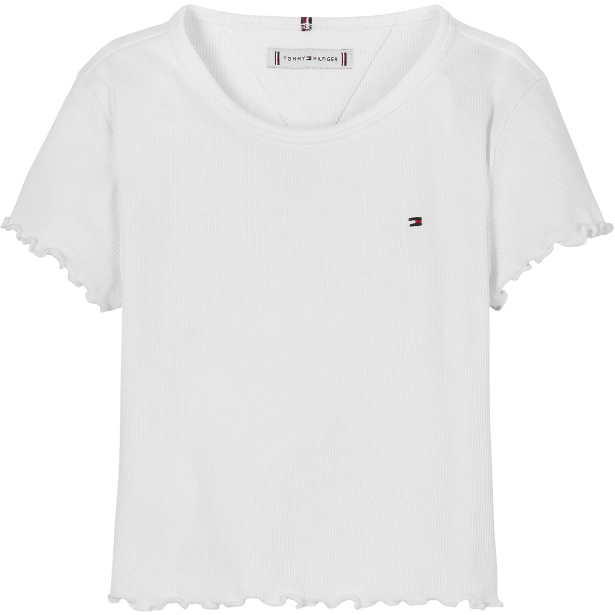 Tommy Hilfiger White Essential Rib Topp SS