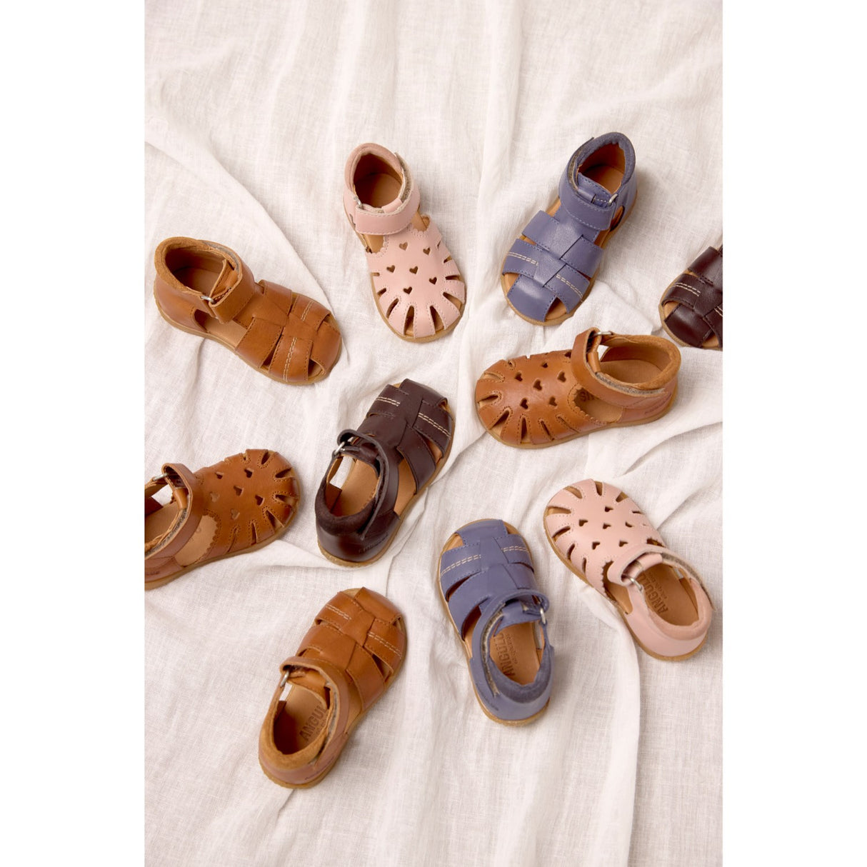 Angulus Cochnac Barnets Første Sandal Med Kontraststikninger