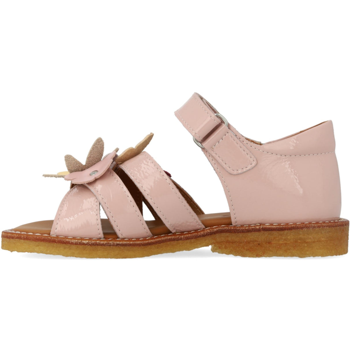 Angulus Rosebud Sandal med Flerfärgade Blommiga Applikationer