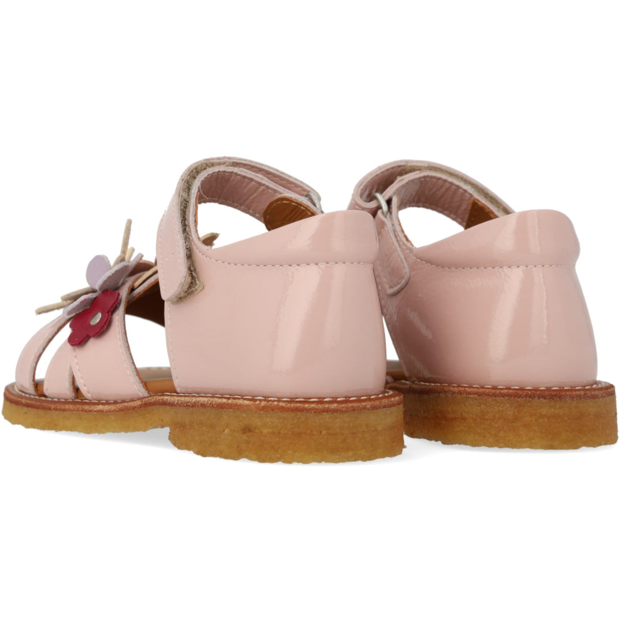 Angulus Rosebud Sandal med Flerfärgade Blommiga Applikationer