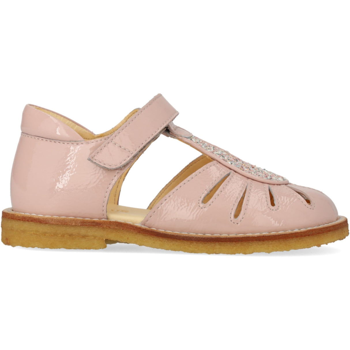 Angulus Rosebud/Rosebud Glitter Sandal med Droppdetalj i Sparkling Glitter