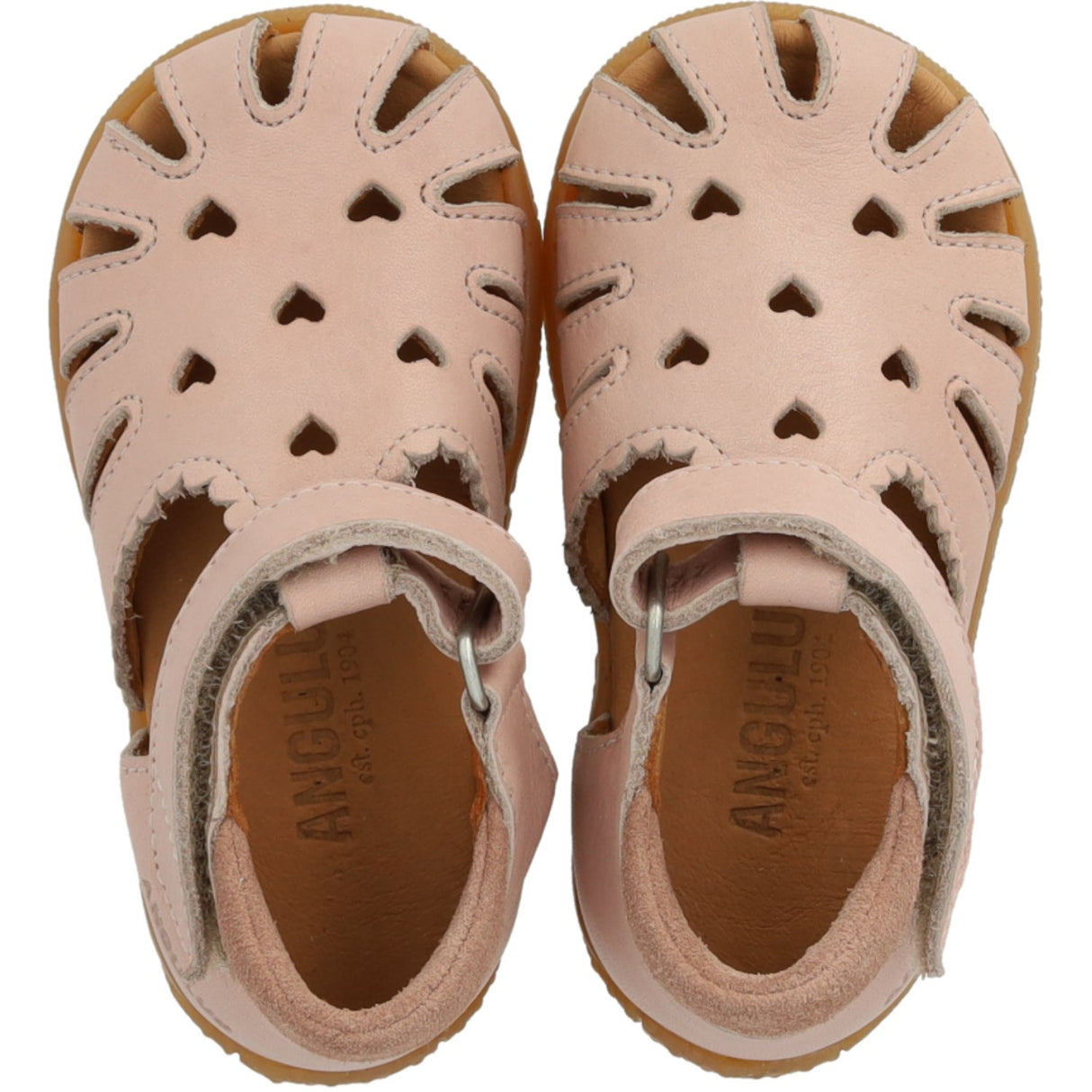 Angulus Rosebud/Rosebud Barnets Første Sandal Med Udstanset Hjertemønster