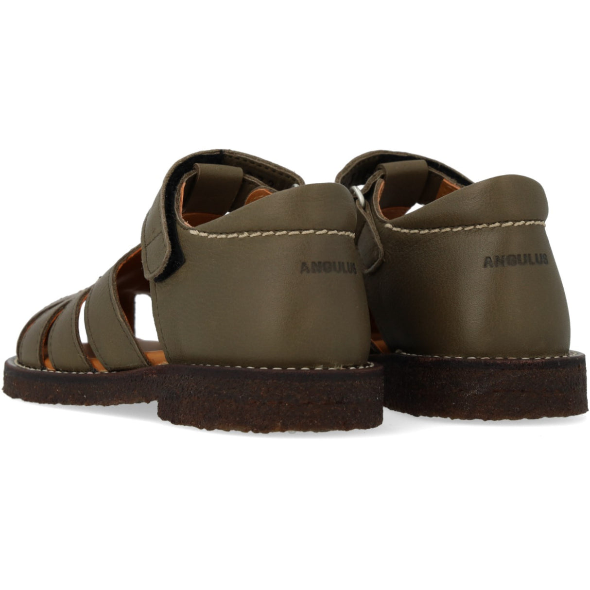 Angulus Forrest/Marshland print Lädersandal Med Stjernedetalje