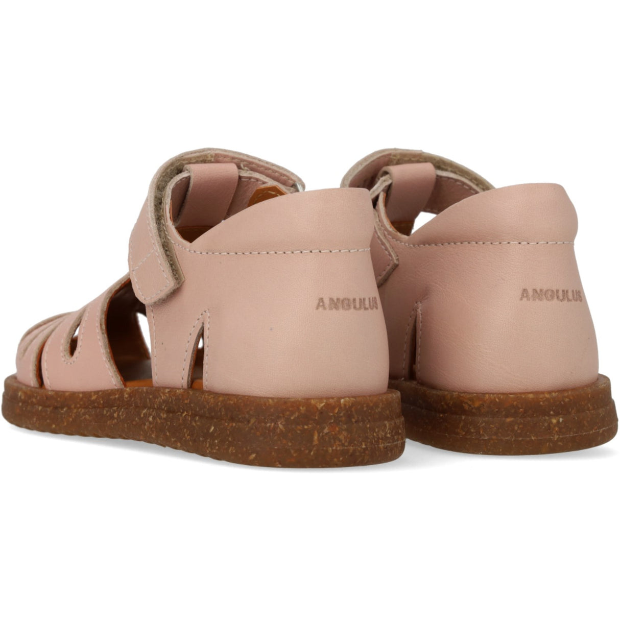 Angulus Rosebud/Rosebud Glitter Läder Hjärta Sandal med Glittrande Glitter Hjärta