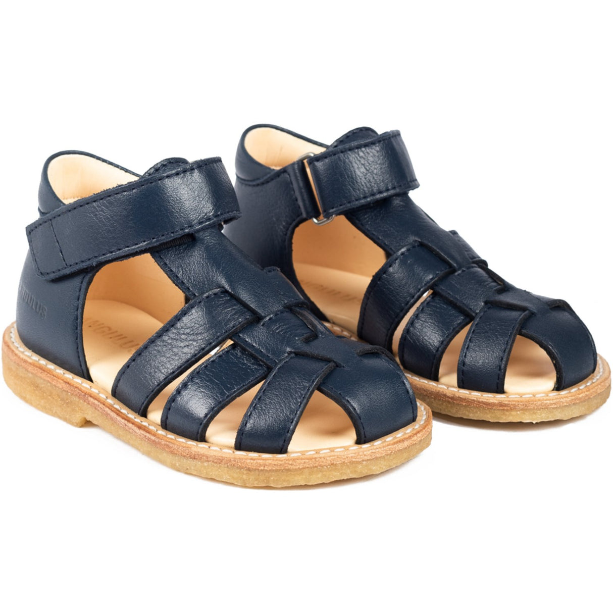 Angulus Navy Börjar Sandal Med Kardborrebandlukning