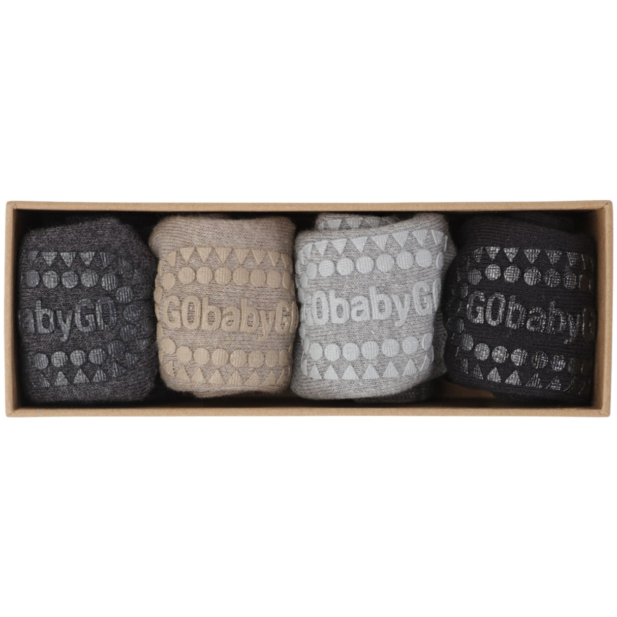 Gobabygo Grey/Sand/Grey/Black Combo Box Organic Bomull
