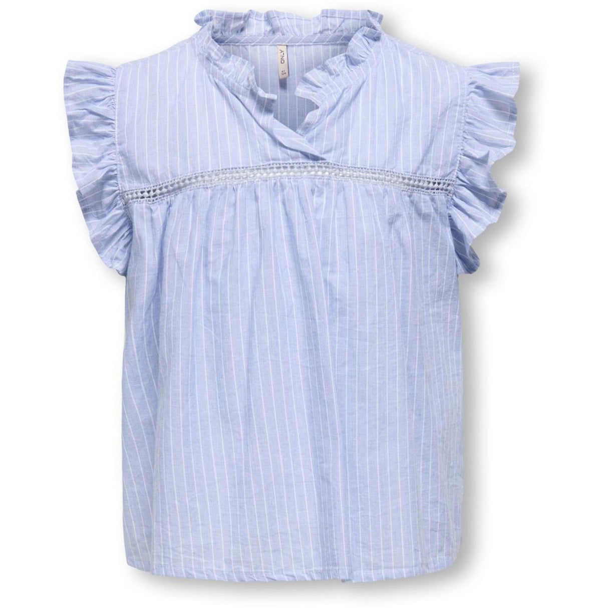 kids ONLY Cashmere Blue White Daimi Detail Skjorta