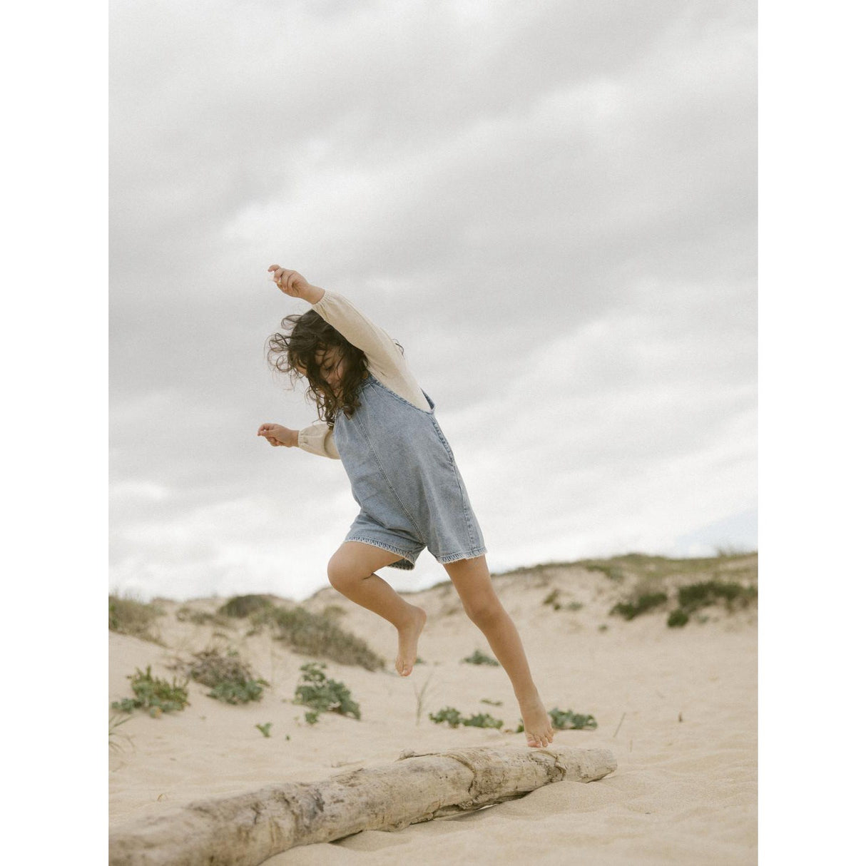 Lil'Atelier Turtledove Melange Darla Slim Blus