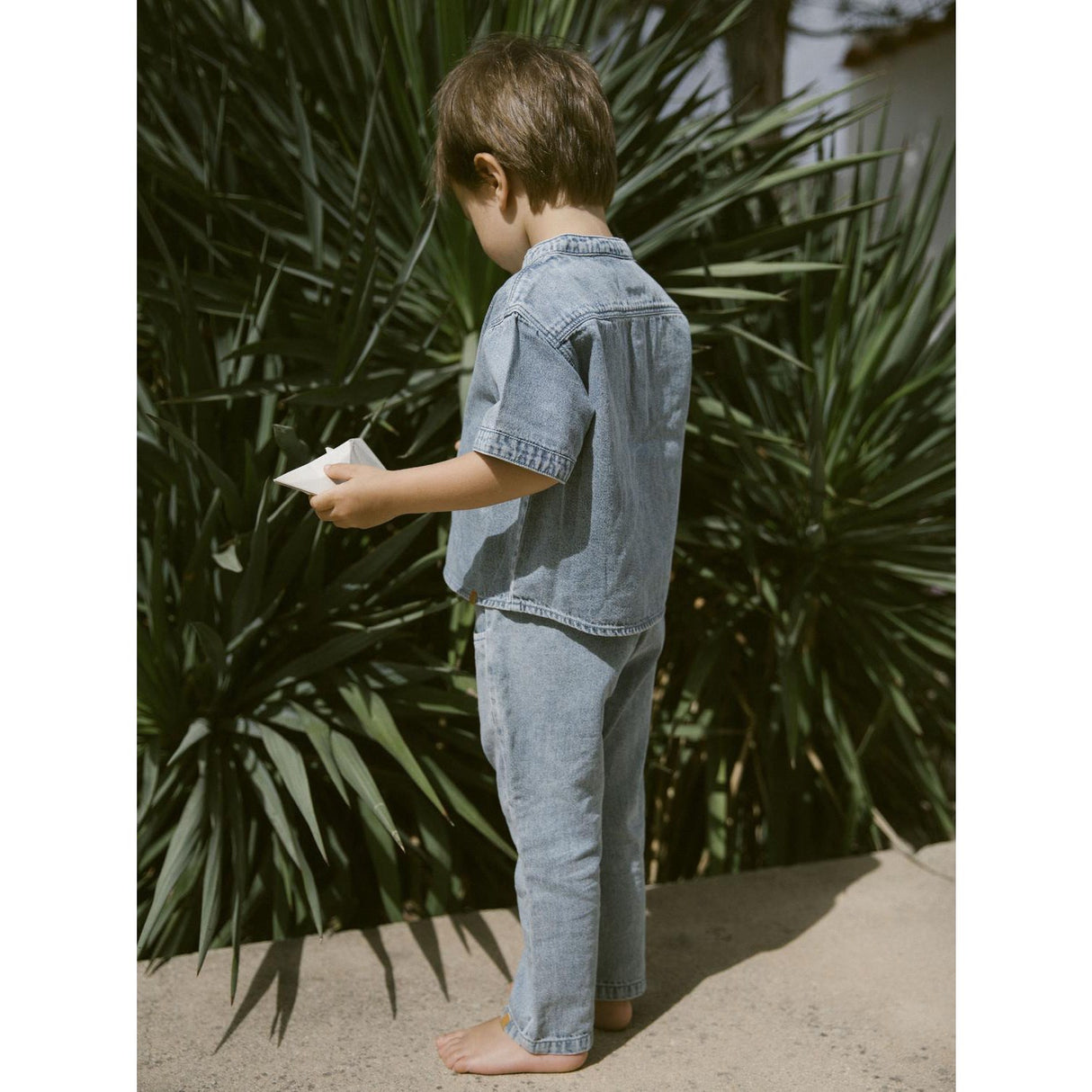 Lil'Atelier Medium Blue Denim Fundo Loose Denim Skjorta